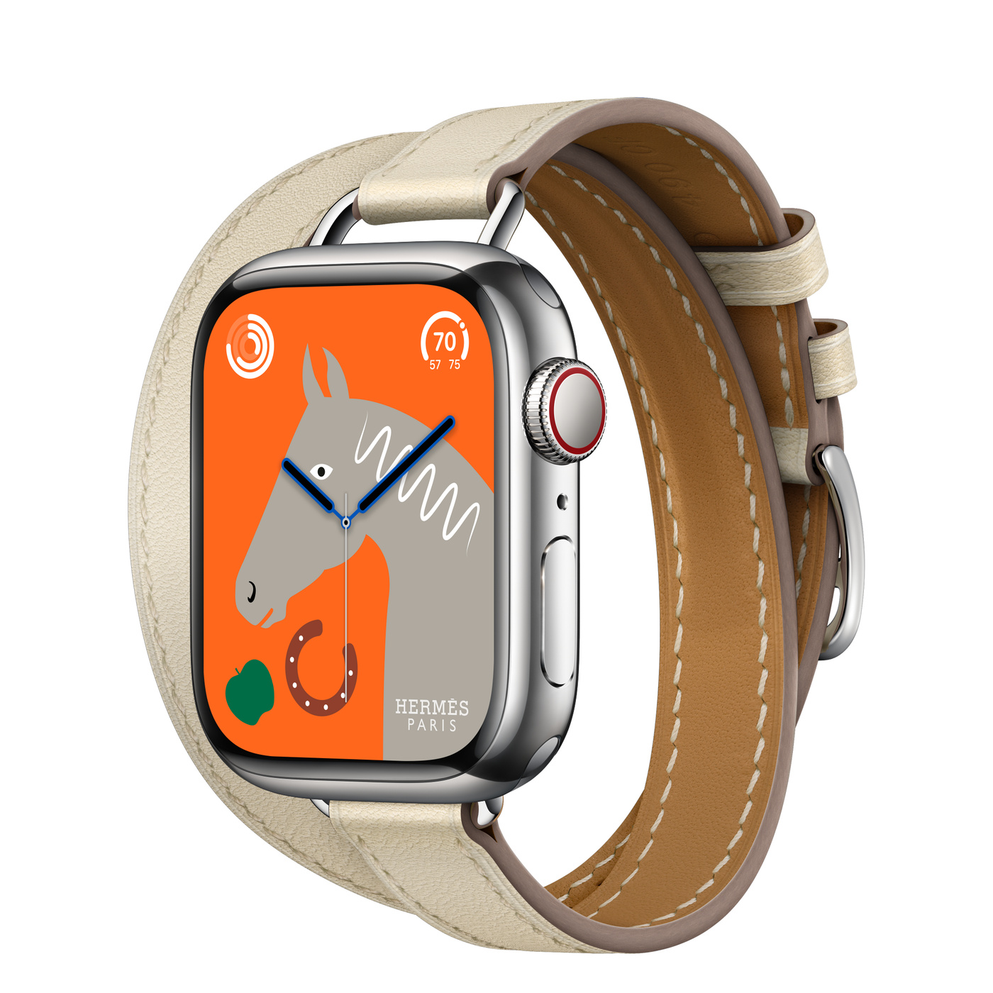 Apple Watch Series 8 Hermès, 41mm Silver Stainless Steel Case with